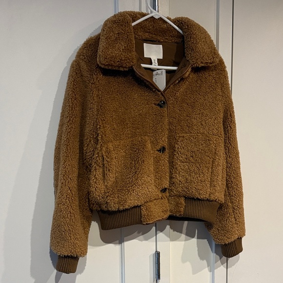 H&M Jackets & Blazers - H&M Brown Jacket/Sweater- Sherpa